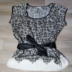 Black and White New York & Company Blouse